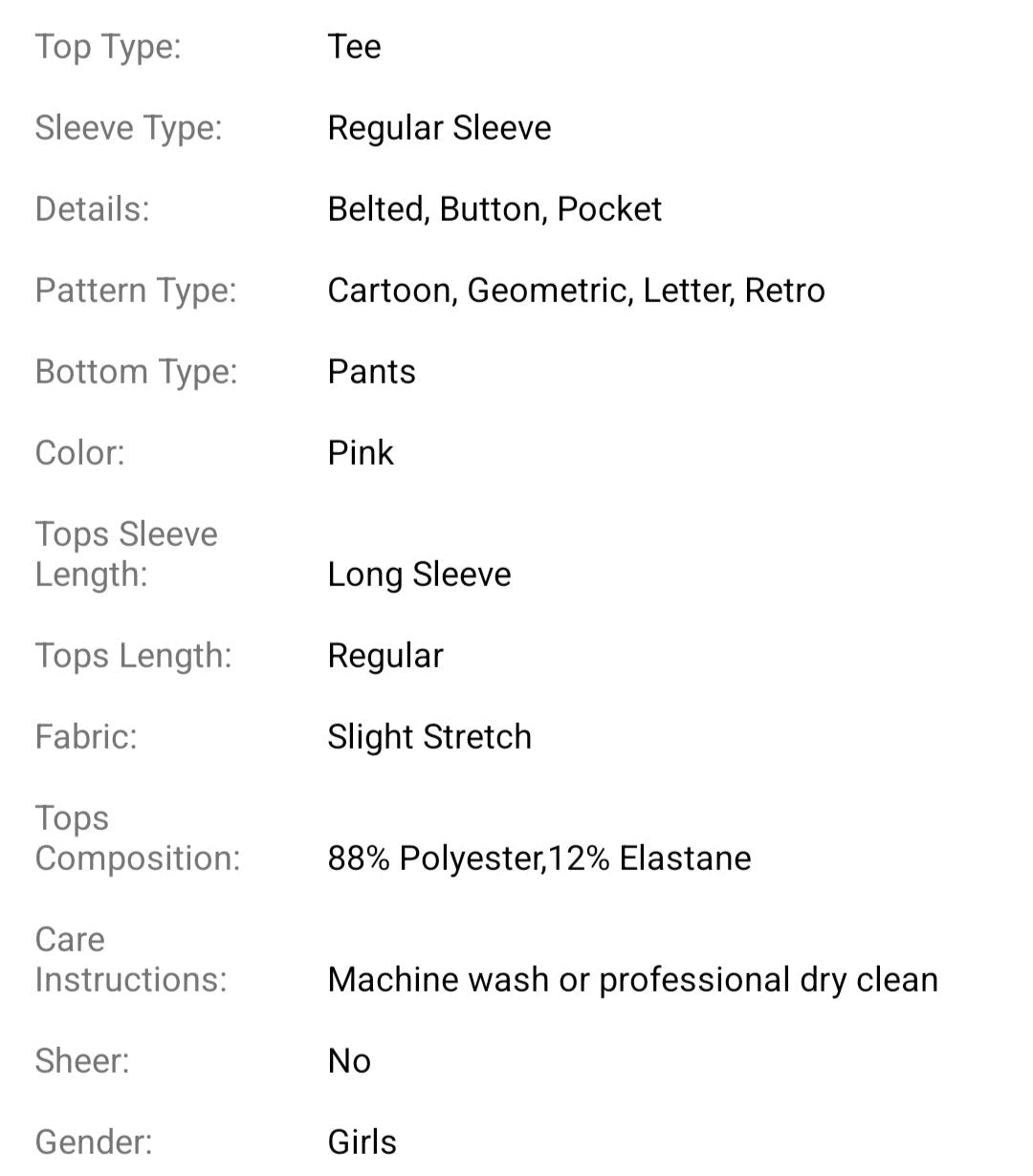 3pcs/Set Baby Girls' Fashionable Casual Cartoon Print Top + Denim-Like Vest + Matching Denim-Like Pants + Belt (Sizes: 9 - 12 months)