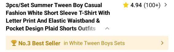 3pcsSet Summer Tween Boy Casual Fashion White Short Sleeve T-Shirt With Letter Print And Elastic Waistband & Pocket Design Plaid Shorts Outfits (Size: 7-8 years)